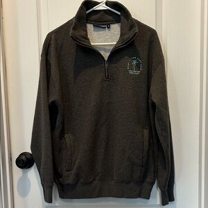 Men's Dark Gray Zip-Up Sweater